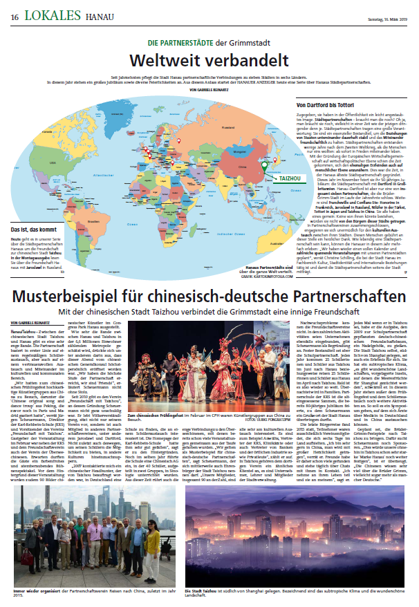 Beitrag im Hanauer Anzeiger